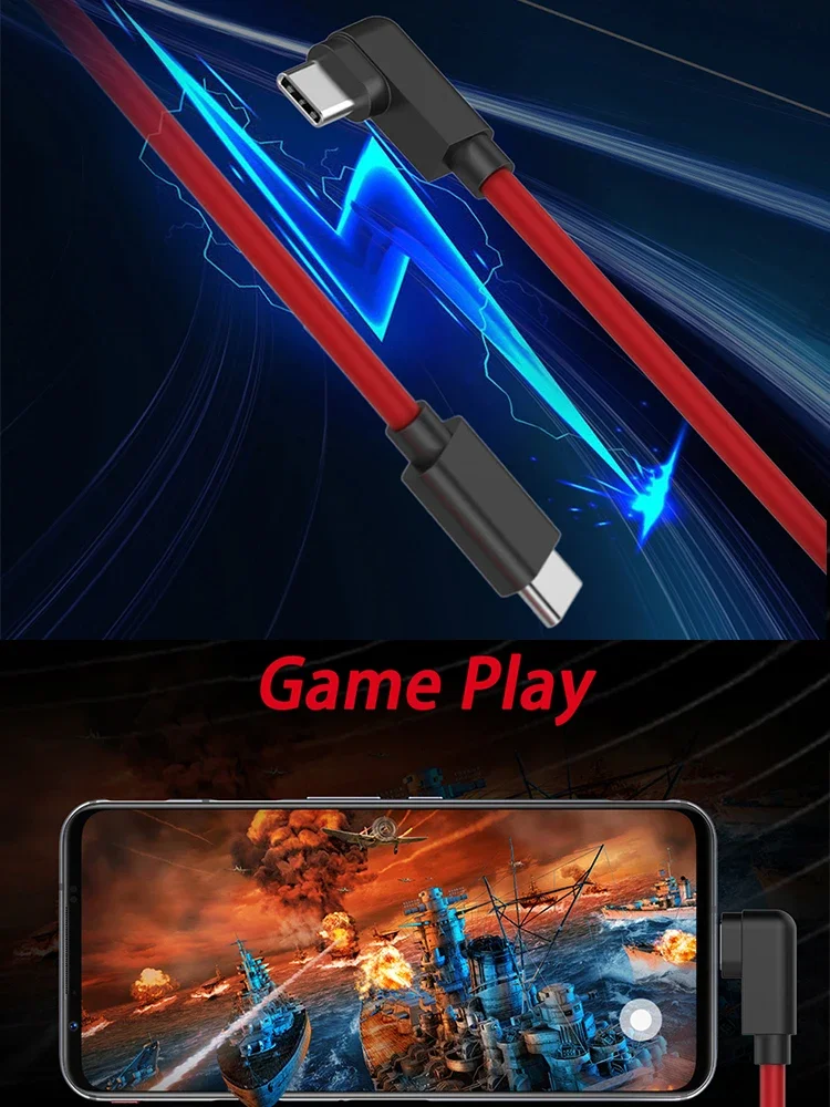 PD QC كابل شاحن سريع 55 واط 66 واط 6A ل Nubia الأحمر ماجيك 5S 6 6S 6R Z30 Pro 6A كابل بيانات الألعاب نوع-C إلى USB C