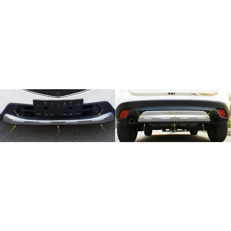 

2pcs Stainless steel Front and Rear Bumper Skid Protector Plate cover for Mazda CX-5 CX5 2012 2015 2013 2014 2016 year