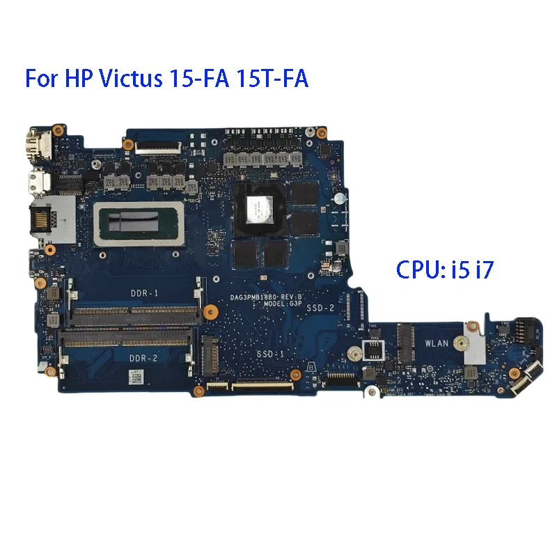 

Для HP Victus 15-FA 15T-FA материнская плата DAG3PMB18B0 DAG3PBMB8A0 с процессором i5-12450H + RTX3050 слот памяти DDR4 N15767-601