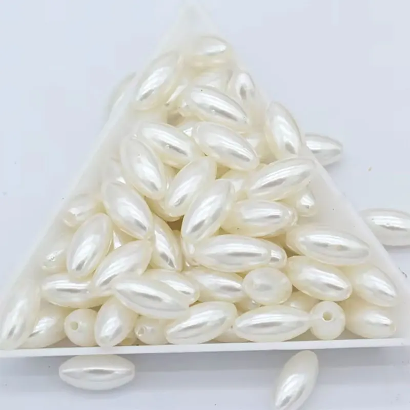 100pcs small Oval Pearl Imitation ABS Beads Ivory White color For Jewelry Making Arts Crafts Apparel Sewing Garment Beads DIY
