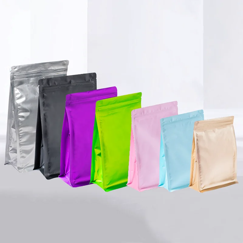 

50pcs BIG Coffee Bags Storage Smell Proof Foil Standing Empty Coffee Beans Storage Package Reusable Heat Sealable Zipper Pouches