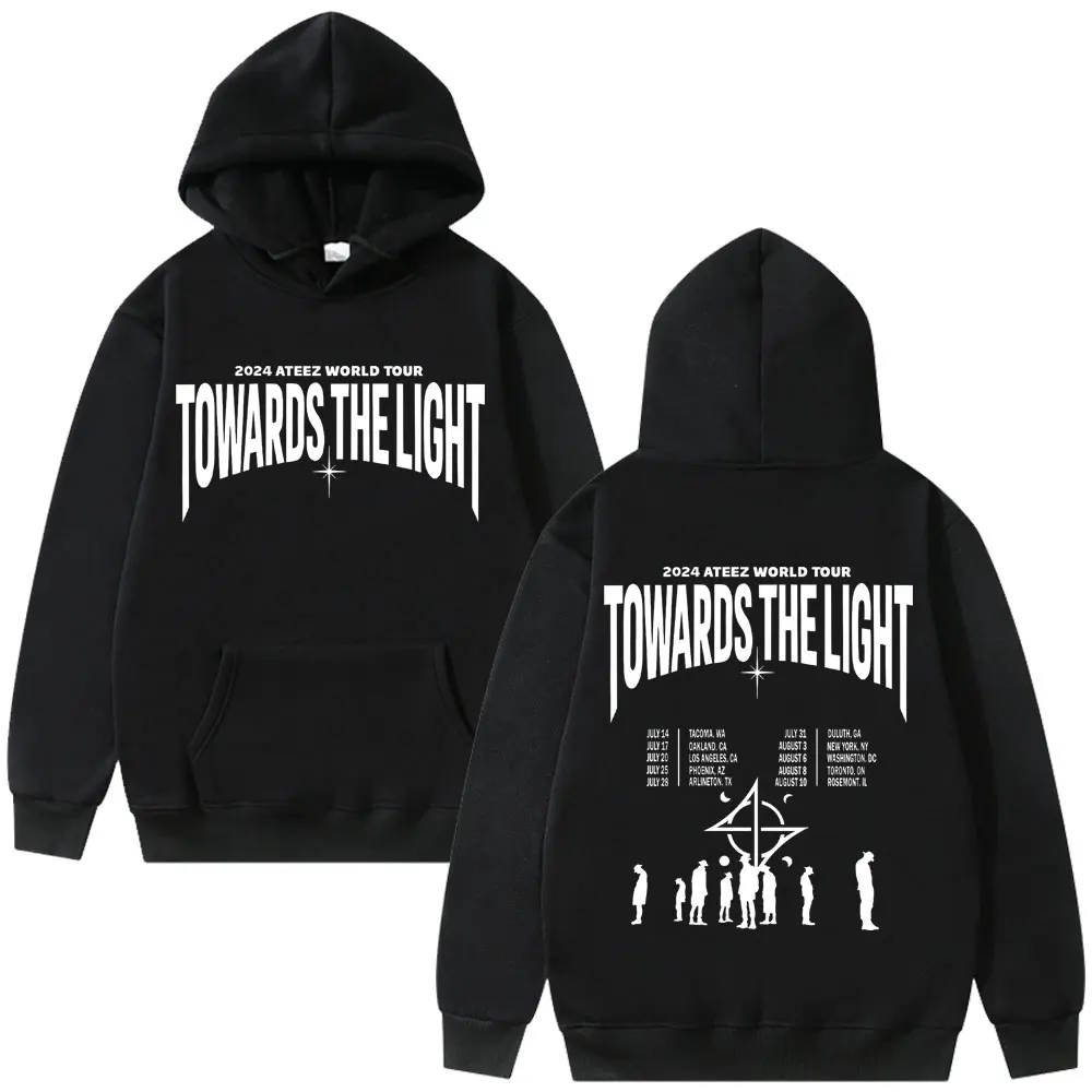 

Korean Kpop ATEEZ Towards The Light Will To Power World Tour Hoodie Men Women Casual Oversized Hooded Sweatshirt Art Streetwear