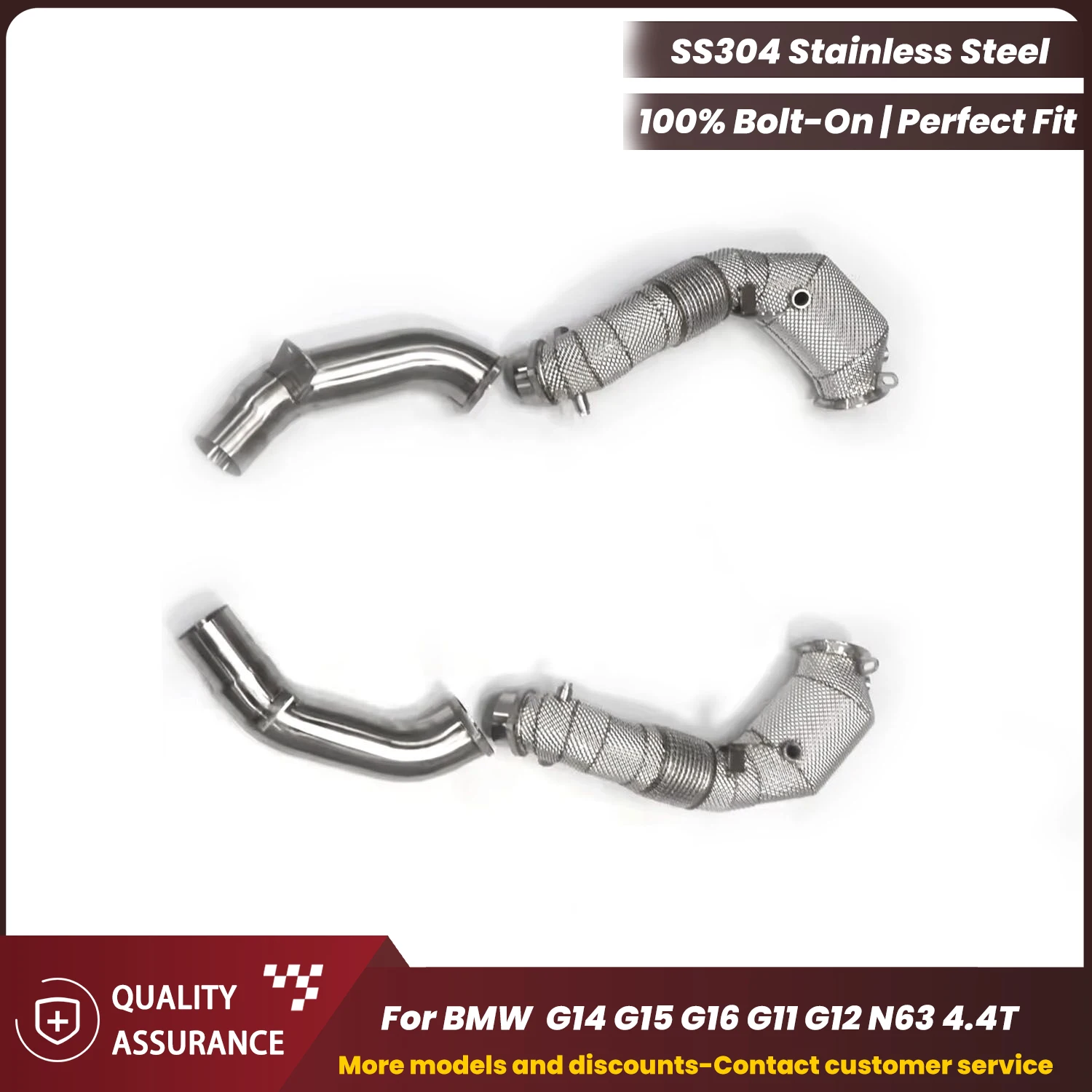 

High Flow Performance Downpipe ECCF SUS304 for BMW M850i M550i 750i G14 G15 G16 G11 G12 N63 4.4T