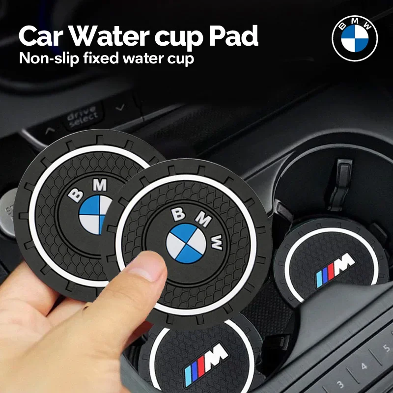 Car Water Cup Pad Car Coaster Anti-Slip Drink Holder Mat For BMW i7 X7 G07 LCI iX I20 X1 U11 3 5 7 Series G70 G09 XM U06 G81 M3