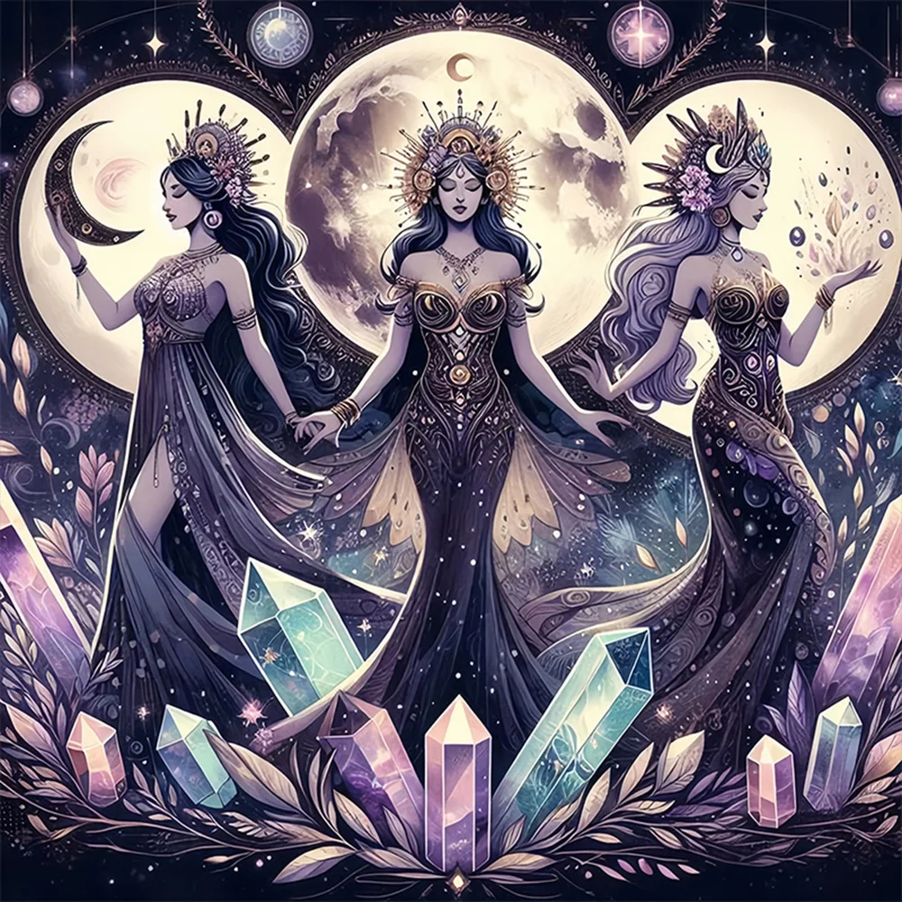

500/1000pcs Adult Jigsaw Puzzle Moon Goddess y Puzzles for Gameroom Bedroom Livingroom Gift Challenging Game