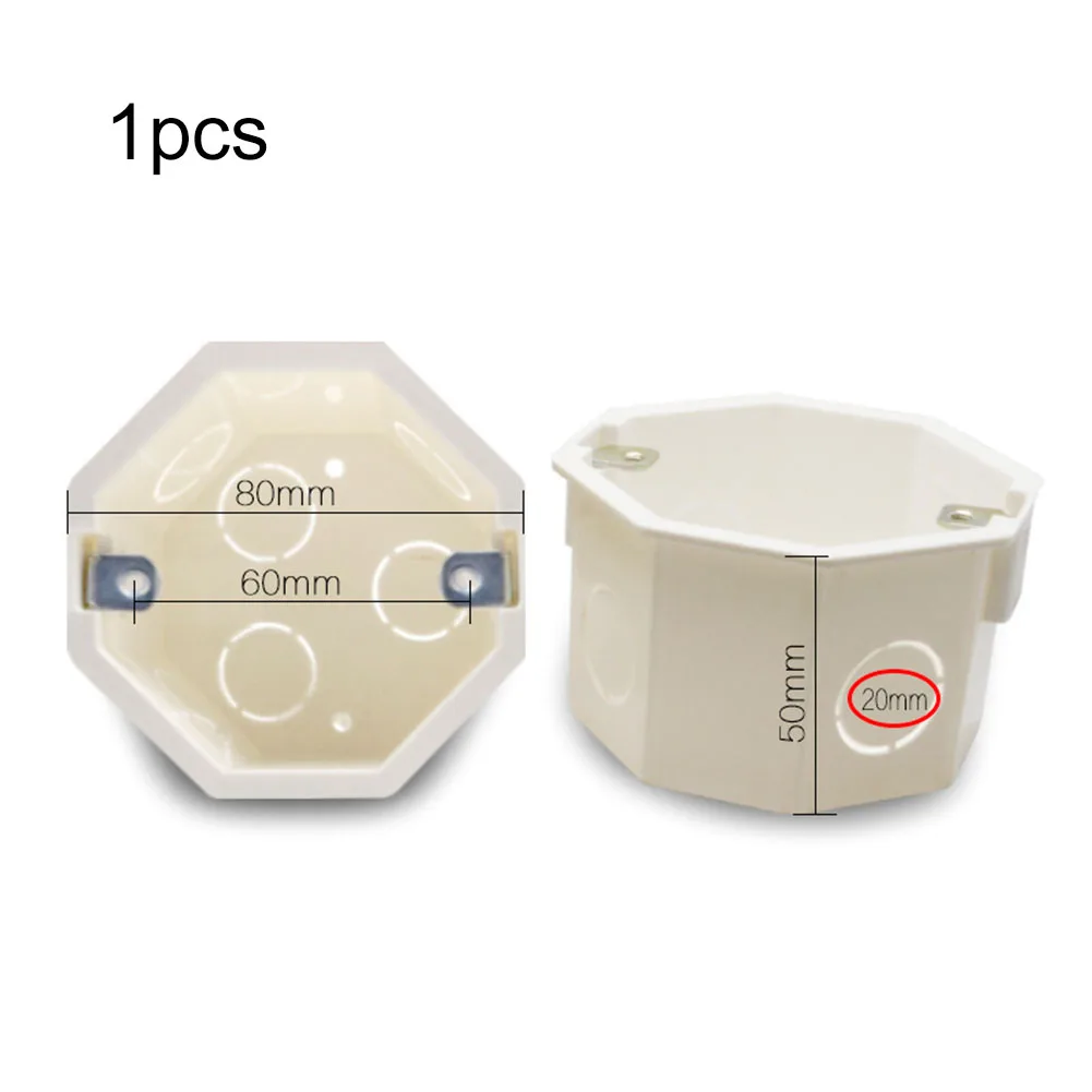 80x80x50mm 1Gang For  Mount Slim Pattress Back Box Wall Socket Light Switch For  Mount Slim Pattress Back Box Wall Socket Light