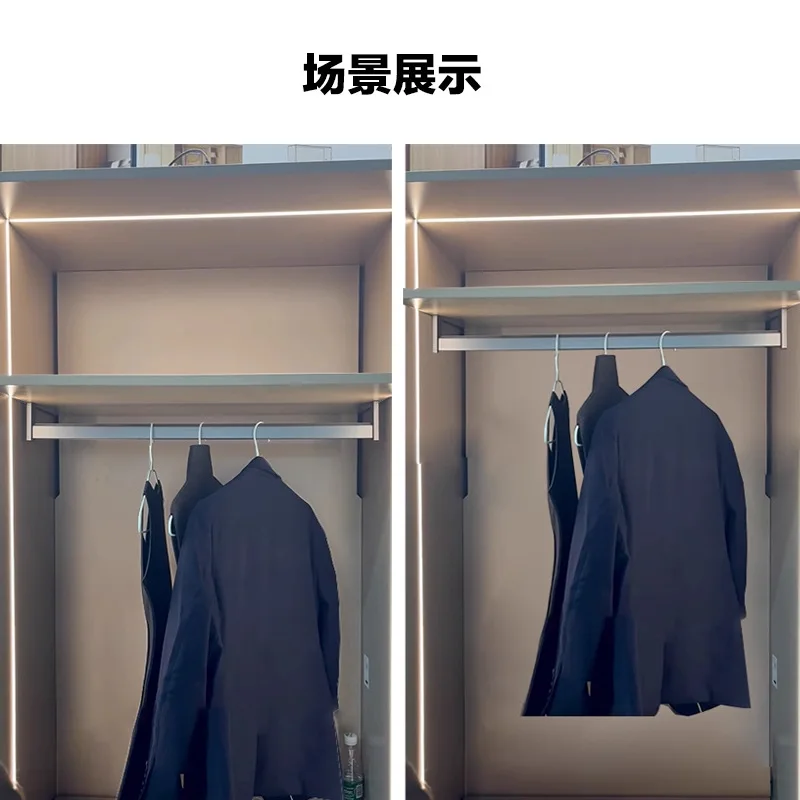 Electric wardrobe lifting laminate hanger hanger intelligent remote control induction touch move laminate cloakroom up and down