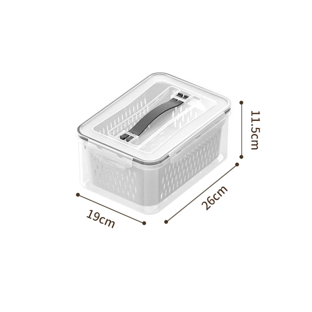Household Food Sealing Container Food Strainer Box Vegetable Container for Home Kitchen Refrigerator