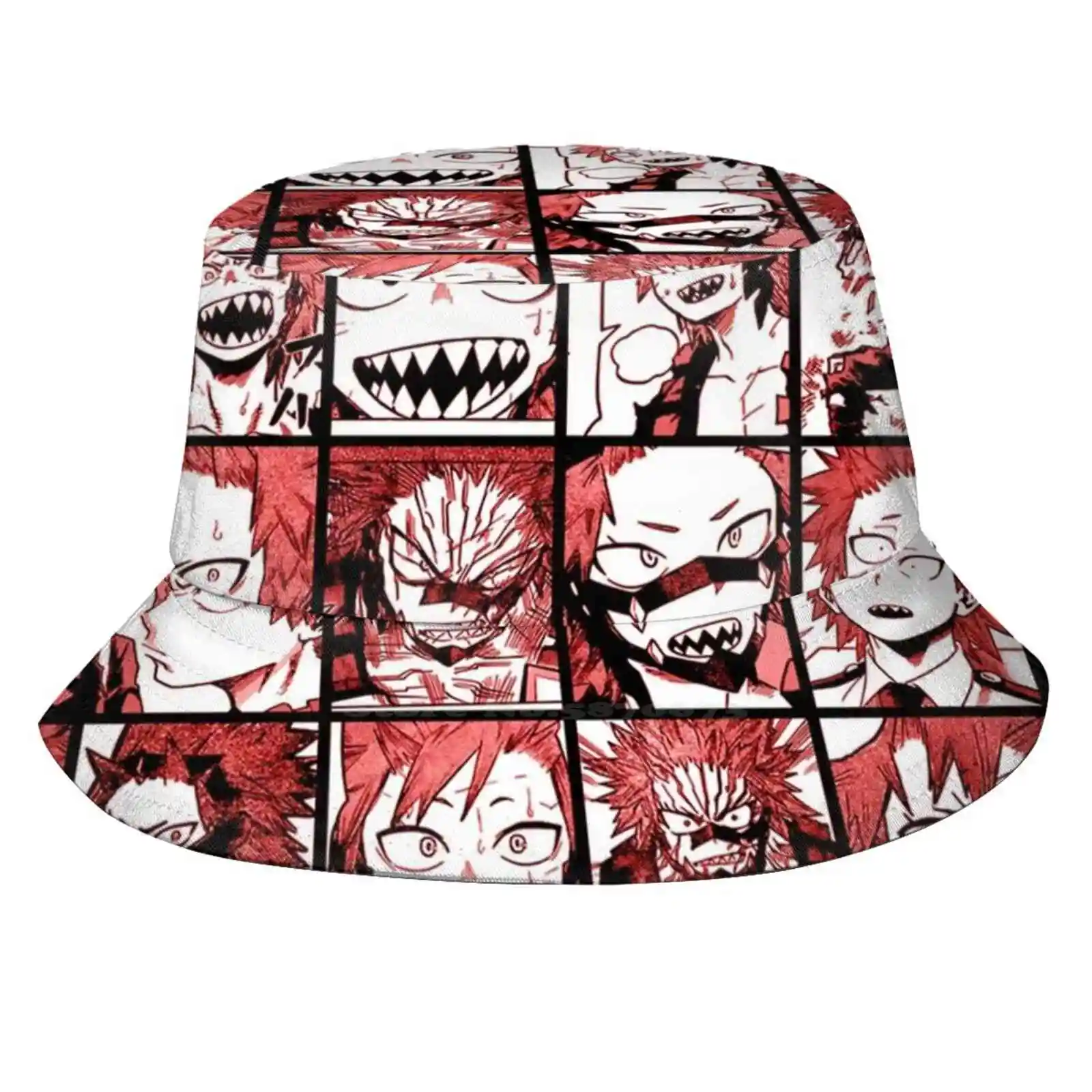 Bnha Kirishima Collage - Color Version Women Men Fisherman Hats Bucket Caps Boku No Hero Academia Collage Official Art Manga