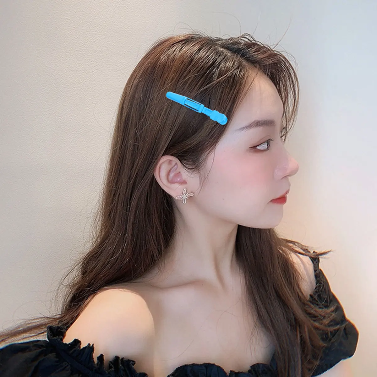

15Pcs Hairdressing Clips Light Weight Sturdy Salon Styler Perfect for Home Barber Plastic Partition Hair Locating Clips Blue