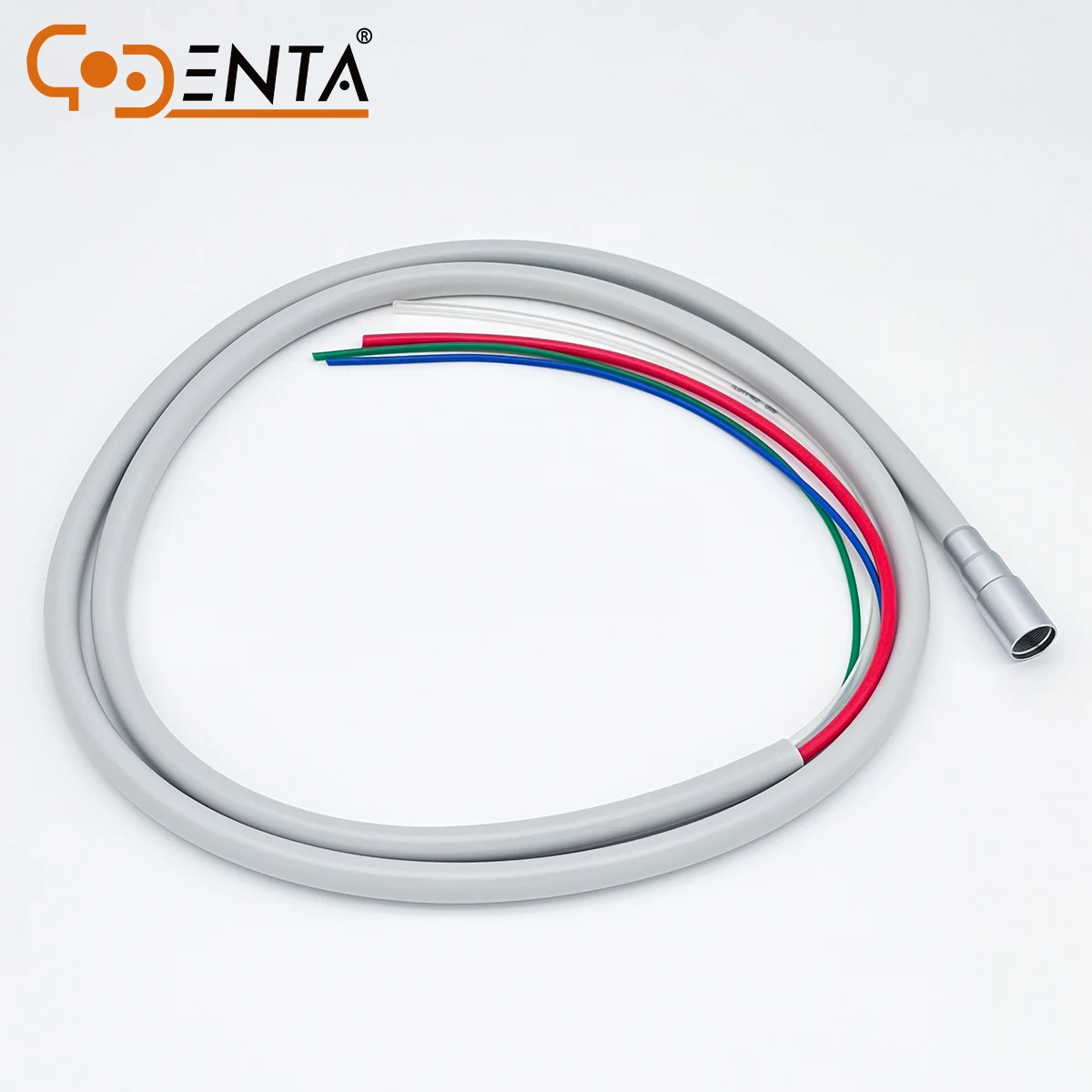 4 Holes Premium Silicone Dental Handpiece Hose With Connector Air Water Exhaust Tube For High Speed Turbine Handpiece