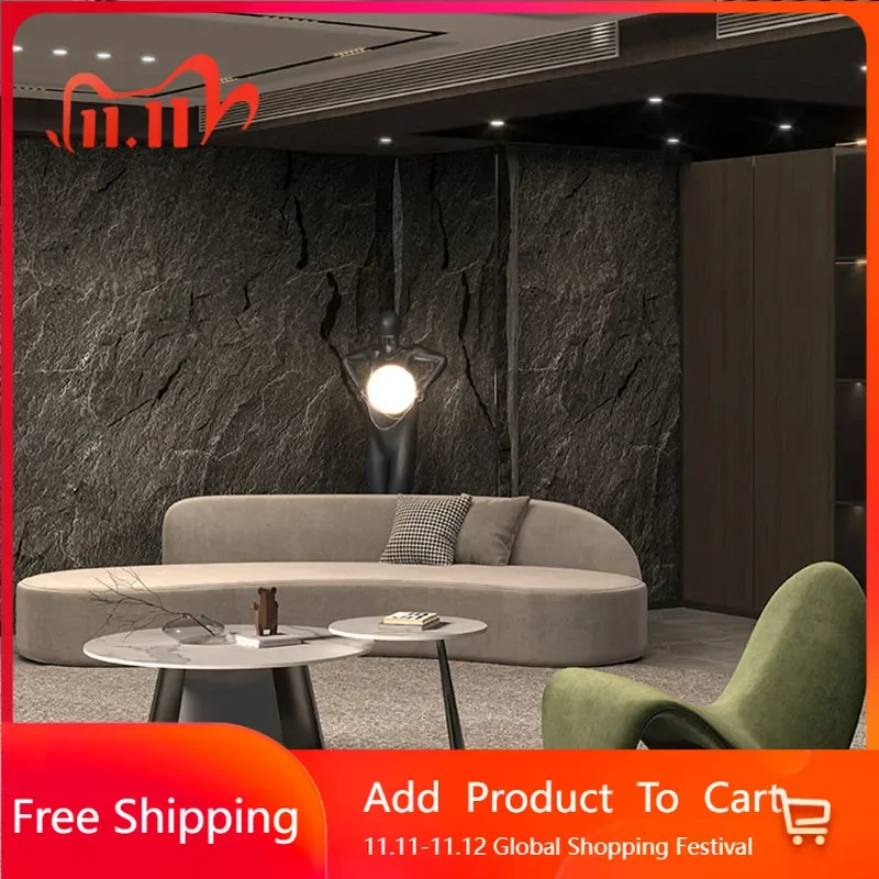 

Terrace Lounge Sofa Recliner Curved Lazy Customized Adults Dining Banquet Couch Unique European Modern Divano Trendy Furniture