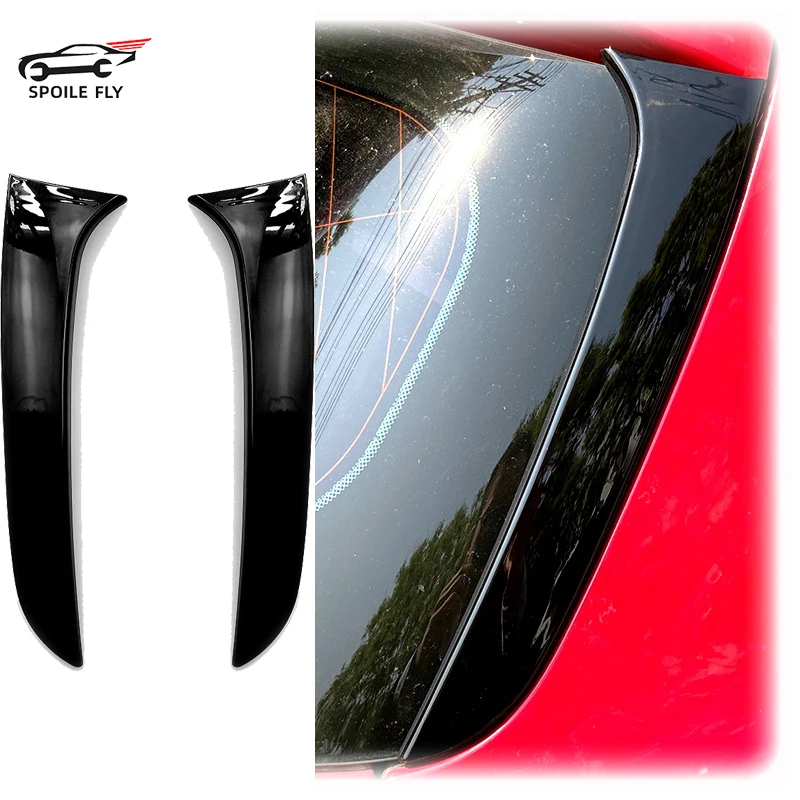 

2012 To 2019 For BMW 1 Series F20 F21 118i 120i 125i M135i Rear Side Window Spoiler Lip Canard Splitter By ABS Gloss Black