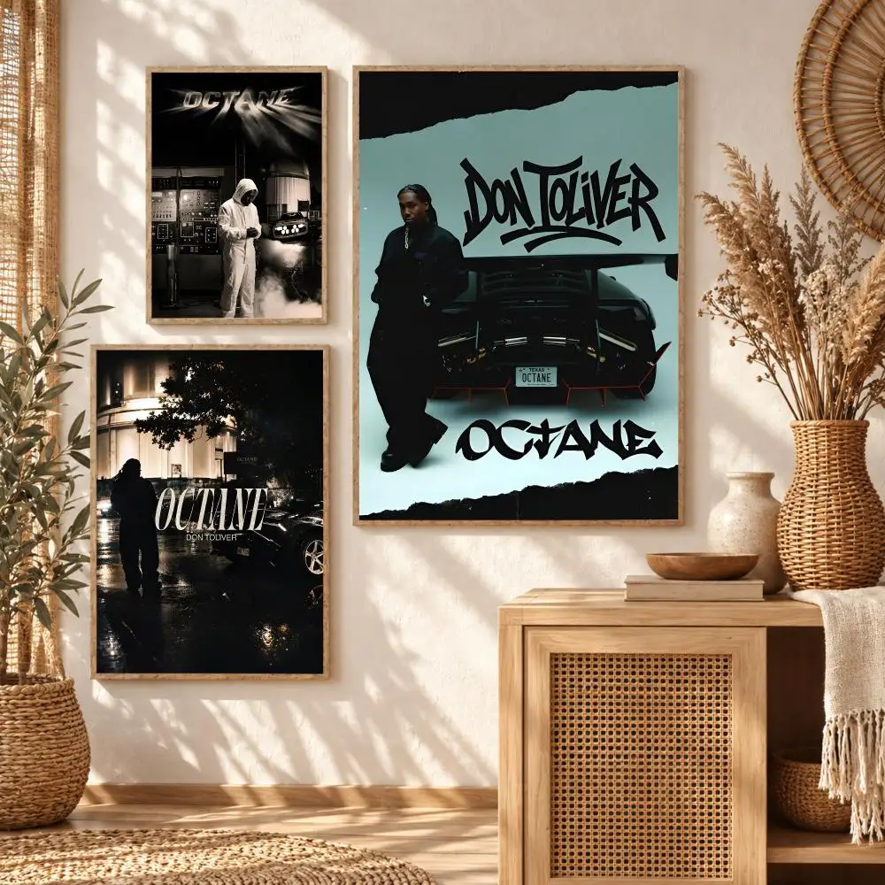 Don T-Toliver Singer Album Poster Stickers Self-Adhesive Mural Wall Art Decals for Bedroom Living Room Home Painting Decor Gift