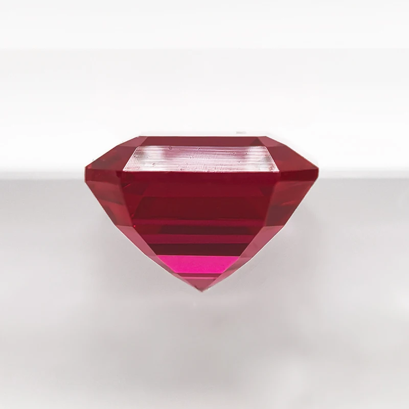 Top Pigeon Blood Lab Grown Ruby Loose Gemstones Asscher Cut with AGL Certificate