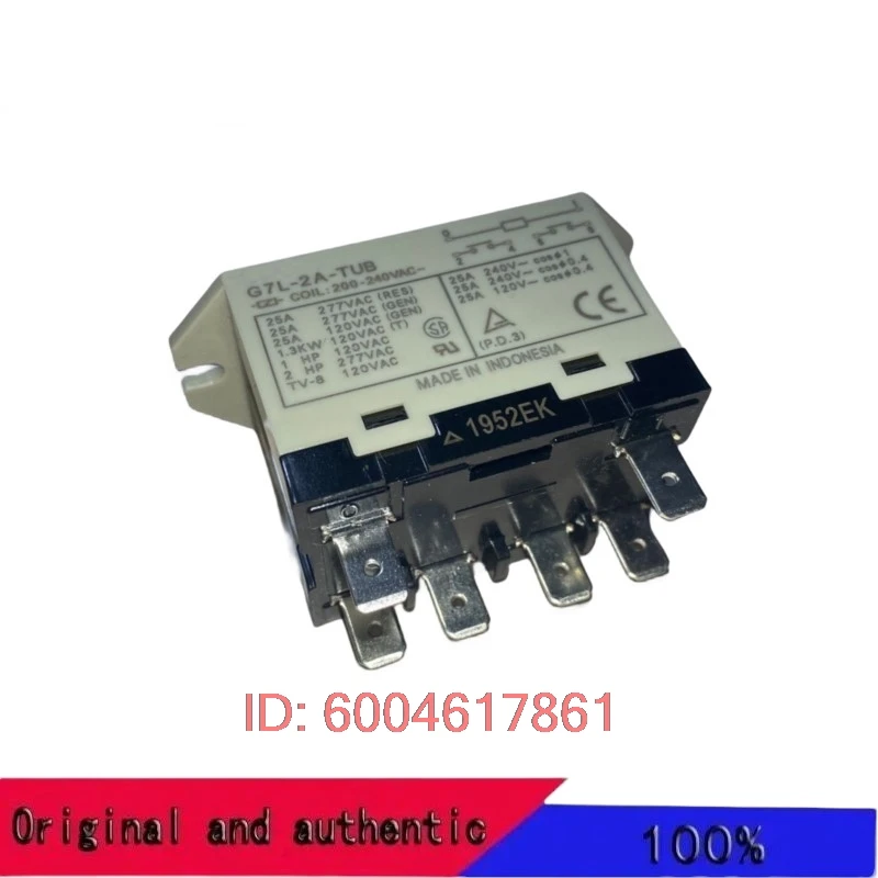 1 pçs novo relé de alta potência G7L-2A-TUB 24vdc G7L-2A-TUB-CB 200/240vac 100-120vac g7l 2a banheira 25a ar condicionado relé