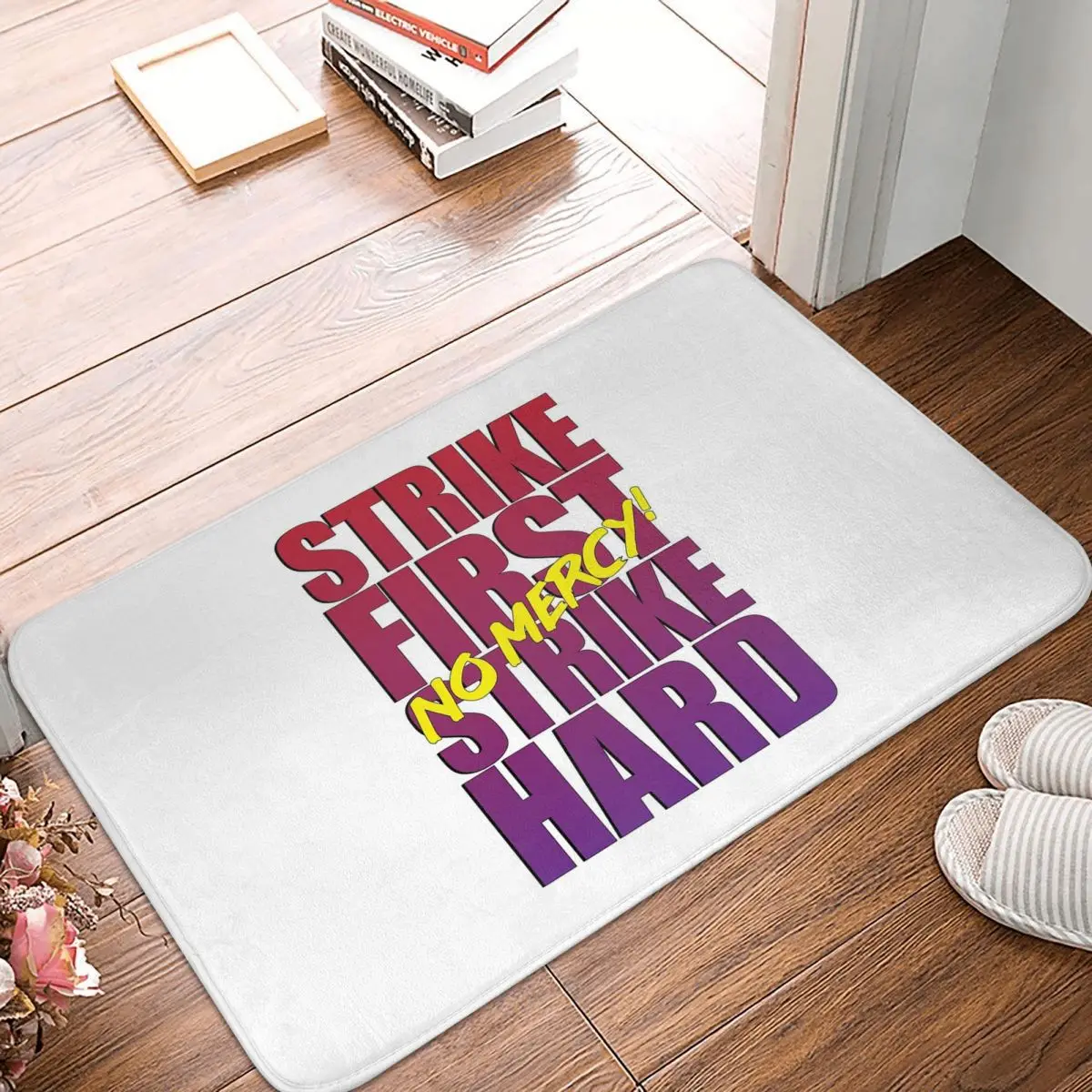 Cobra Kai Code Strike First Strike Hard No Mercy Anti-slip Doormat Floor Mat Carpet Rug for Kitchen Entrance Home Footpad Mats