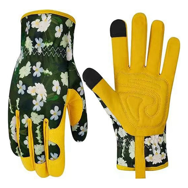 

Printed Puncture Resistant Gardening Gloves, Women's Garden Gloves, Work Gloves, Gifts