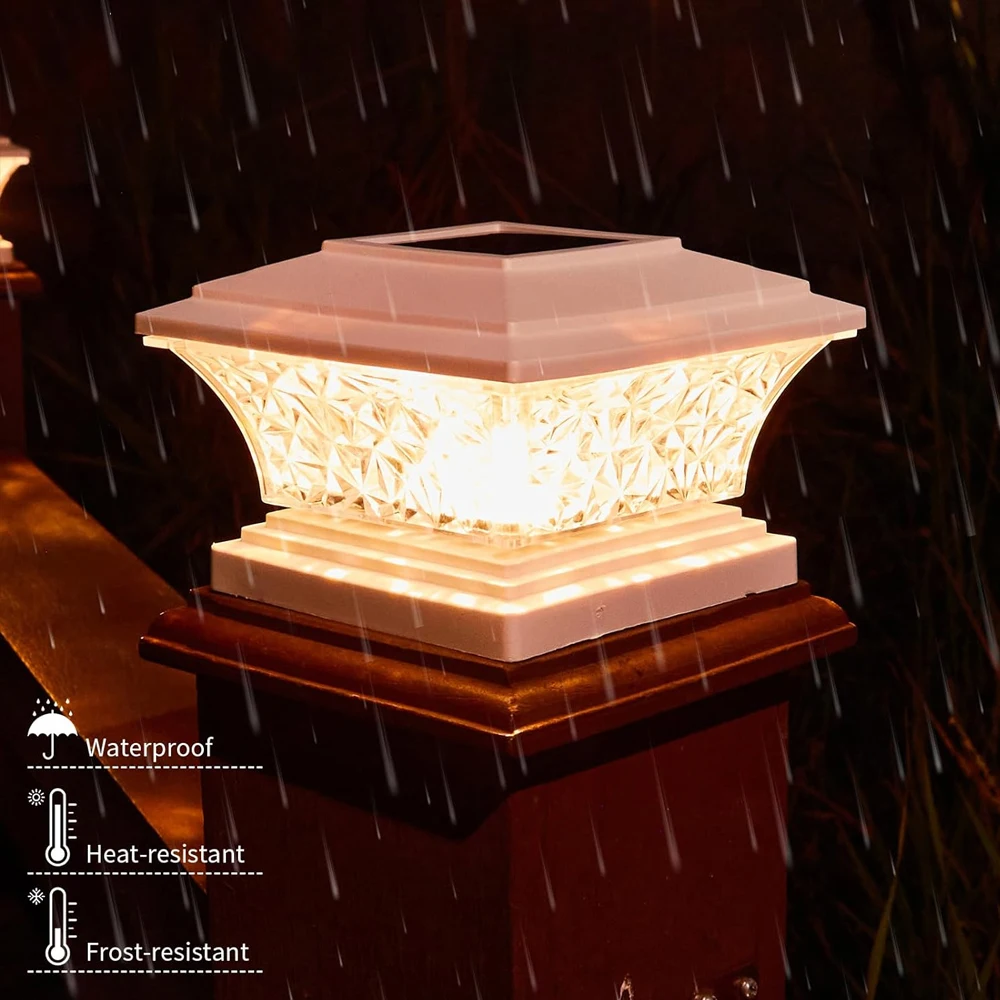 

APP Control Solar Heated White /RGB Color Changing Leds Are Suitable for 4x4 5x5 Wooden Posts and 4x4 Patio Garden Decorations