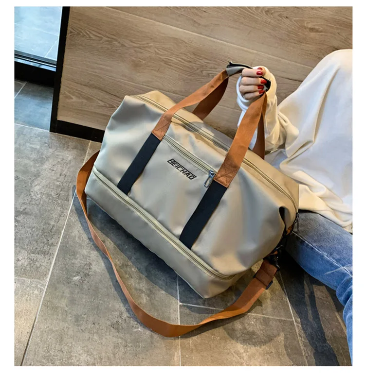 Large-Capacity Travel Bag Men Women Handheld Business Luggage Bag Lightweight Wet and Dry Separation Waterproof Sports Gym Bag