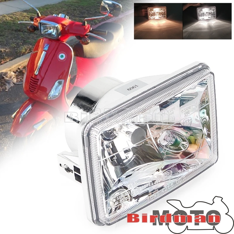 

Motorcycl Front Headlight Driving Lamp 12V Rectangle Headlight 5.3x3.7 Inch Scooter Rectangle W/ E-mark For S150 S 150 2007-2017