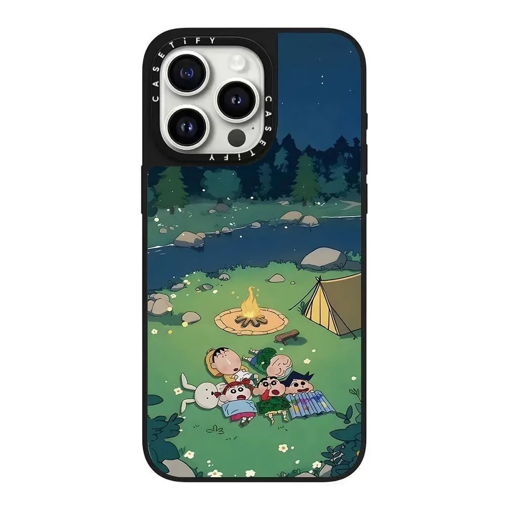 Collaboration Crayon Shin-chan Hello Kitty Apple 16 Pro Max phone case for Apple 17/16/13 cute cartoon view 3
