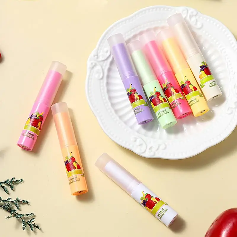 1PCS Moisturizing Fruit Lip Balm Long Lasting Nourishes Lips Reduce Lip Line Anti-drying Hydration Lipstick Lip Care