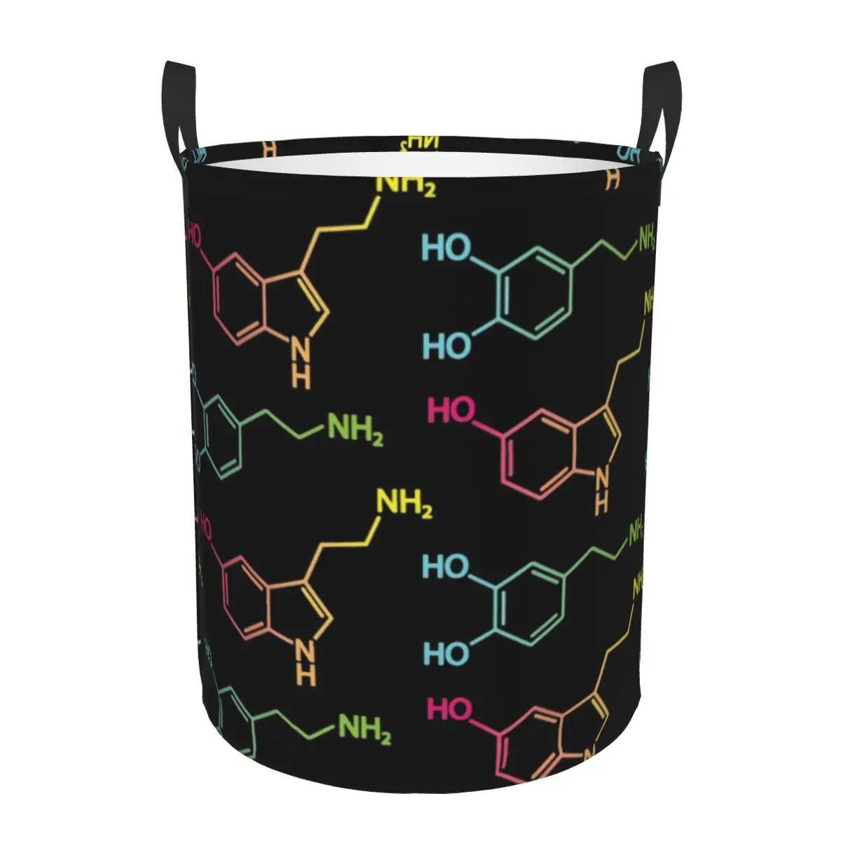 Serotonin And Dopamine Biology Laundry Hamper Large Storage Basket Science Chemistry Laboratory Kids Nursery Toy Organizer