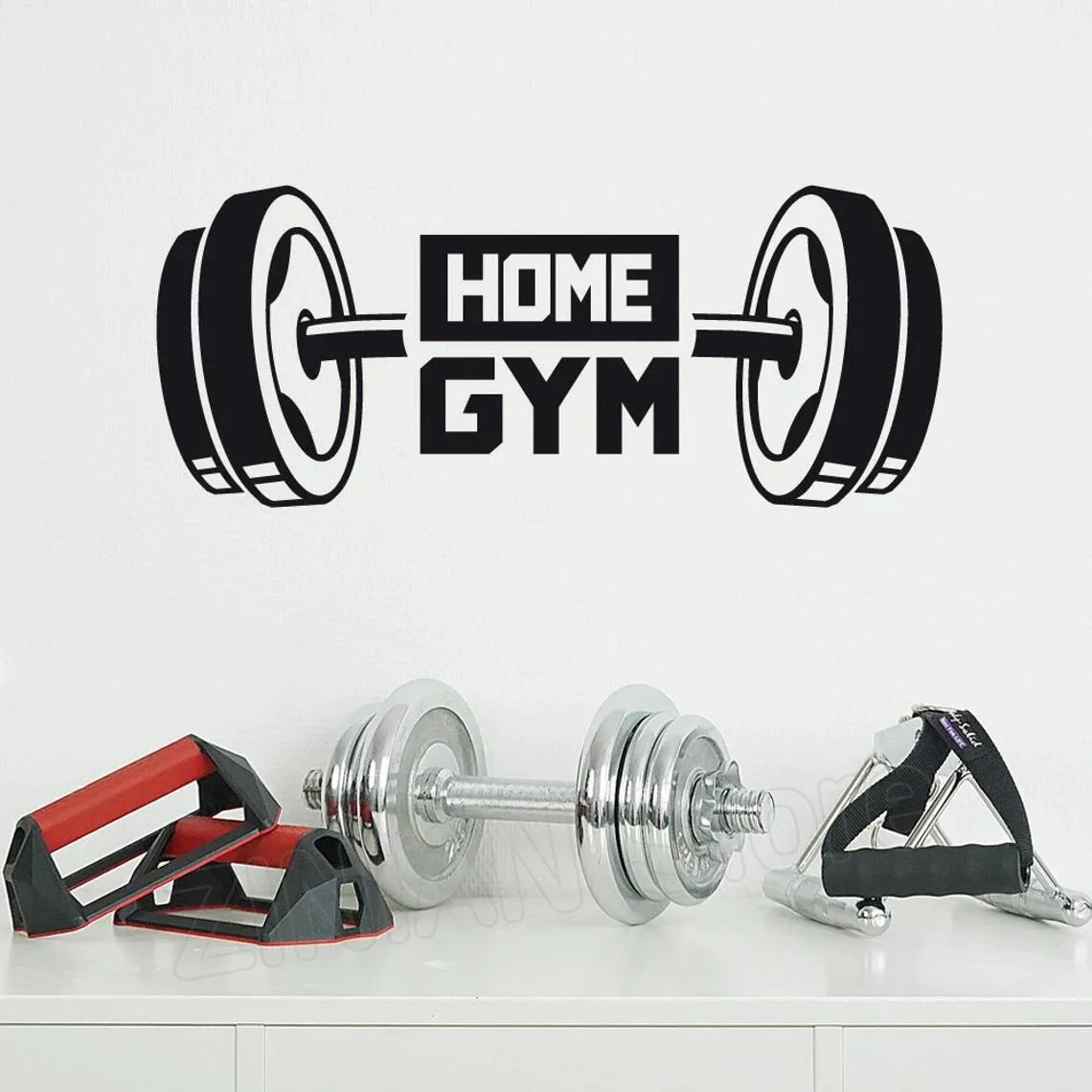 Fitness Home Gym Decor Wall Sticker Dumbbell Stickers Home Training Vinyl Wall Decal Barbell Garage Tattoo Wallpaper A705