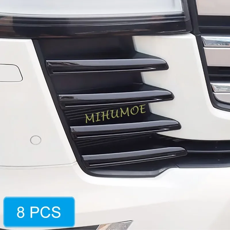 ل 2022 2023 2024 2025 تويوتا لاند كروزر 300 LC300 المصد الأمامي الجانب غطاء مصبغة الشواية الزخارف الخارجي حامي لامع أسود #1