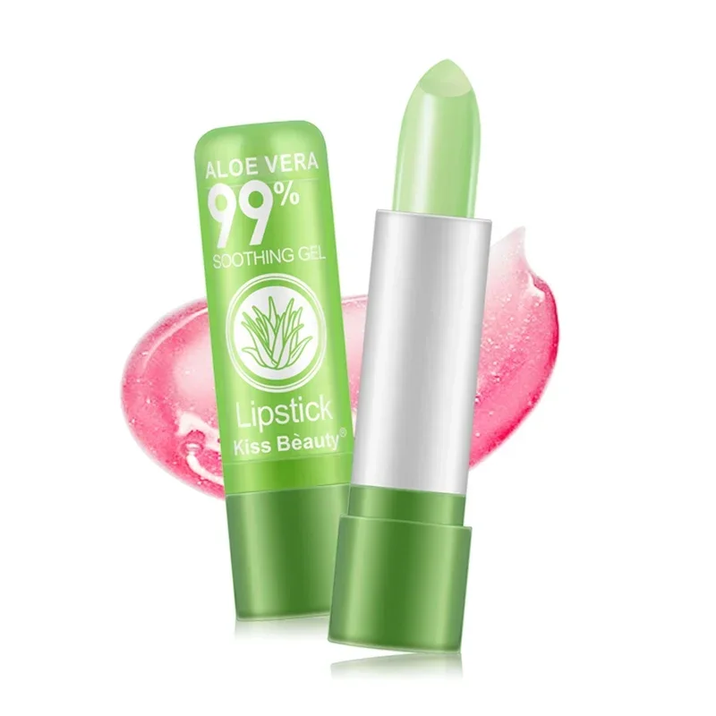 12 pcs/set aloe vera lipstick lip tint Color Changing Tinted Lip Balm Aloe Vera Moisturizing Long Lasting LipBalm wholesale