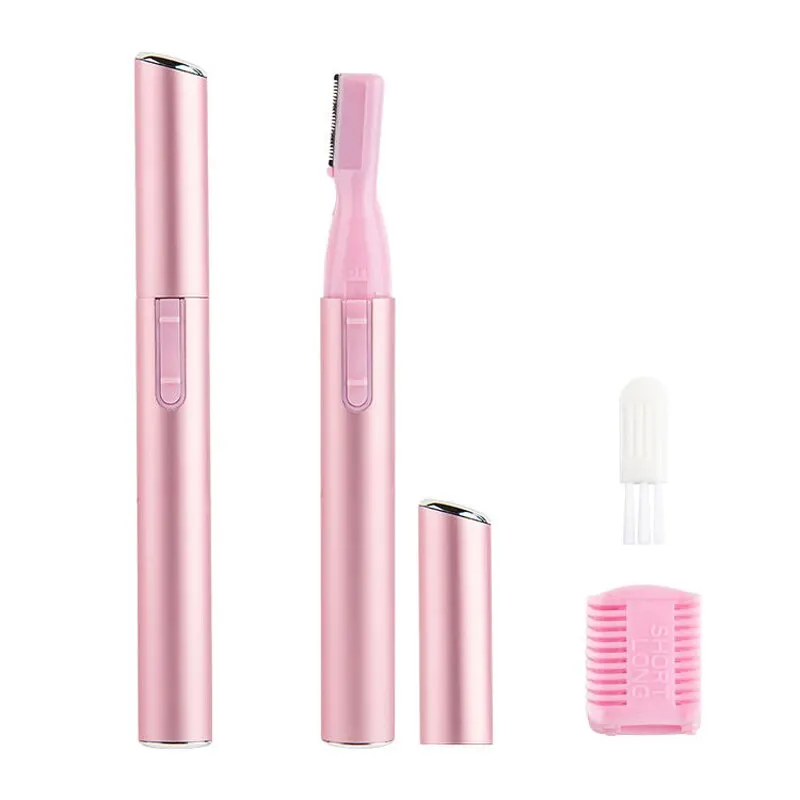 2022 New Multi Functional Mini Handle Beauty Women Painless Automatic Shaving Trim Eyebrows Electric Eyebrow Trimmer Pink Black