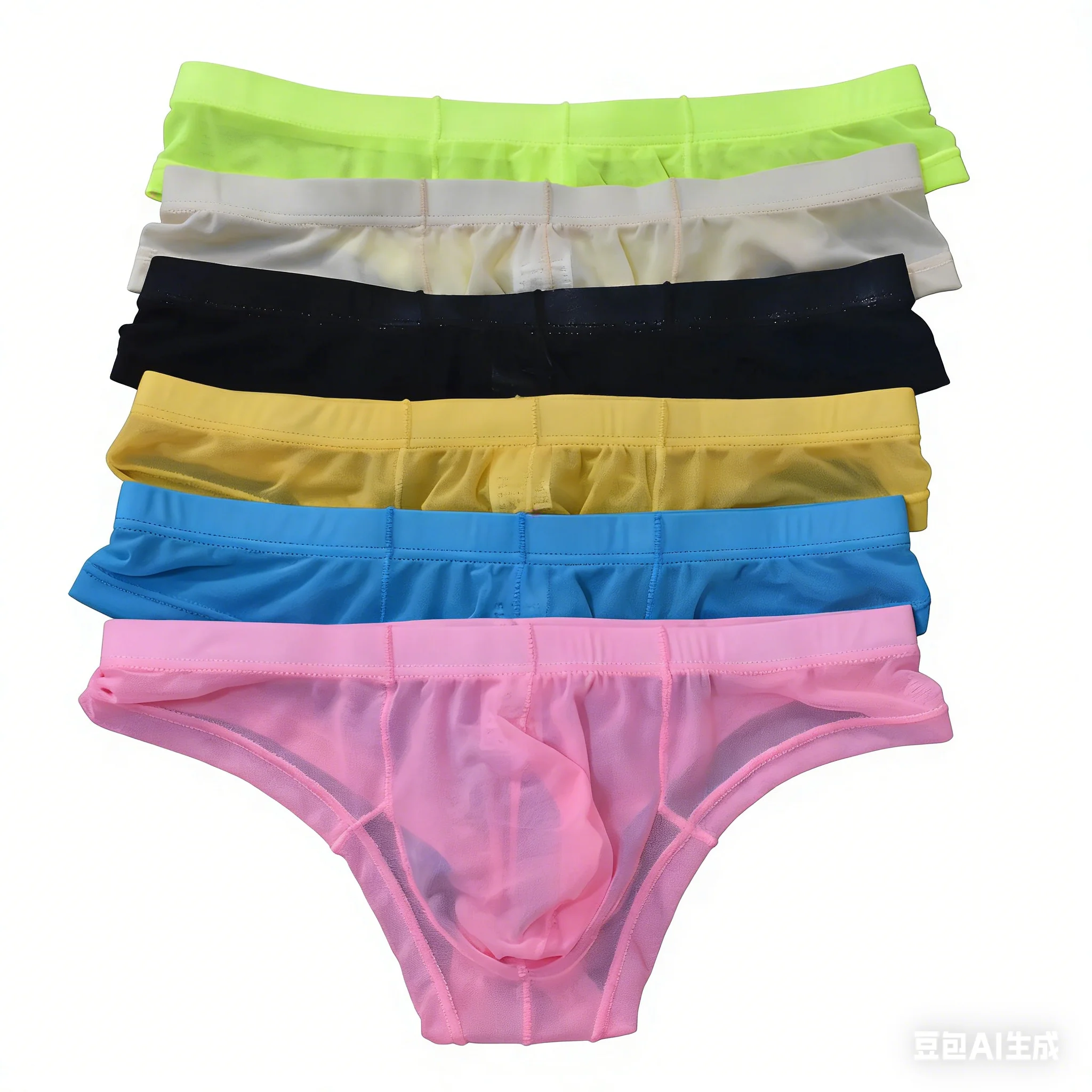 

Sheer Mesh Mini Thong for Men Erotic Low-Rise U Convex Pouch Panties Full Transparent Solid Color Gays Sexy Bulge Boxy Underwear