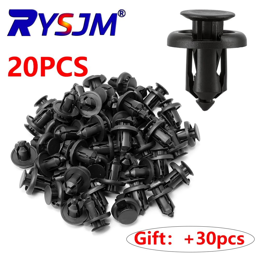 Clips de Retención para Parachoques de Auto, 10mm, 20 Piezas, Remaches para Panel de Puerta y Forro de Guardabarros, para Honda Accord, Civic, CRV, HRV, Pilot, Odyssey