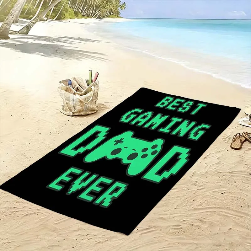 Gamer Daddy Best Gaming Towel Beach Bath Mat 80x160cm Summer Vacation Pool Gift for Him Novelty