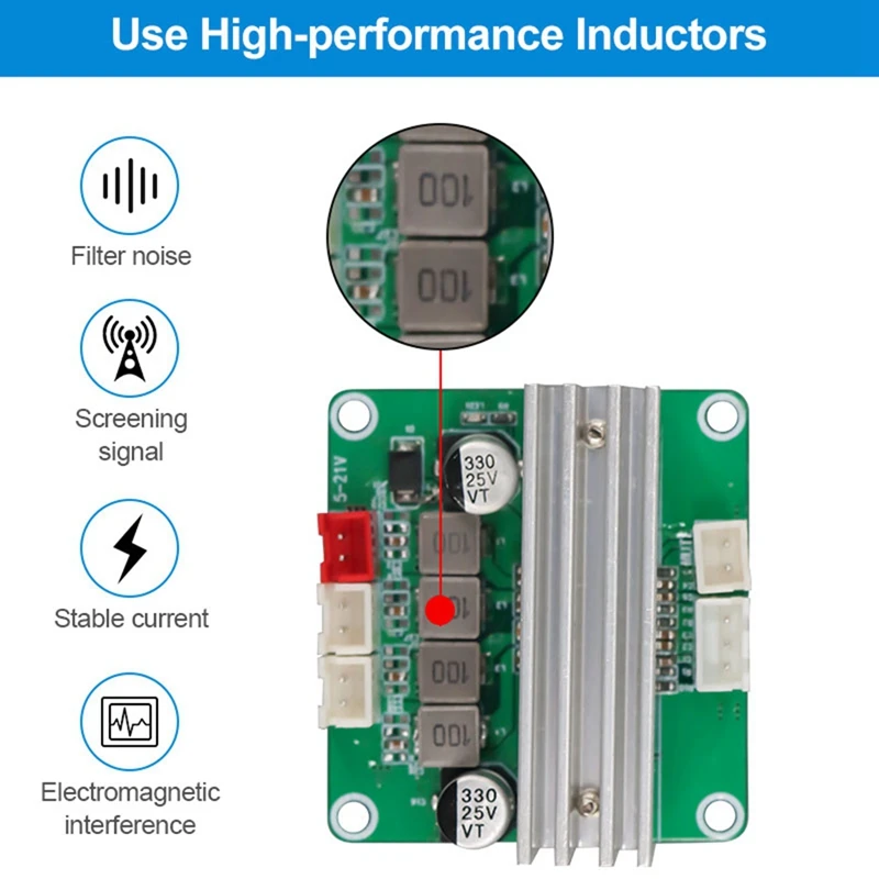 TPA3116 Stereo Audio Amplifier Board TPA3116D2 50W&50W Dual Channel Digital Power Amplifier Module DC12-24V