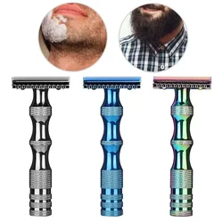 Men Shaver Profession Anti-skid Metal Handle Dual Blade Shaver Vintage Manual Adjusting Razor Maquina De Afeitar Para Hombre