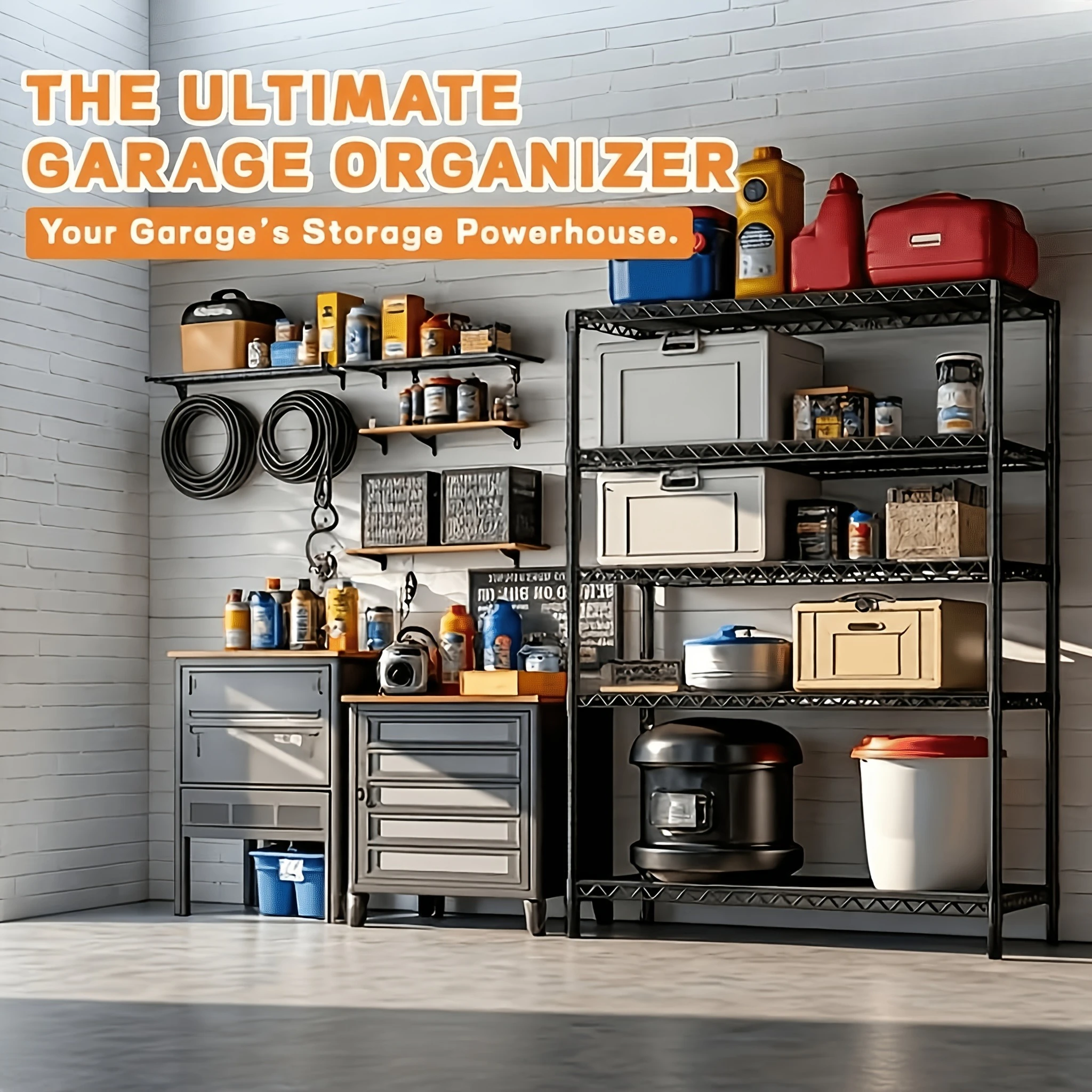 5/4/3 Tier Storage Shelving Steel Heavy Duty Multi-Tier Utility Shelving Unit Steel Organizer Wire Rack For Home, Kitchen