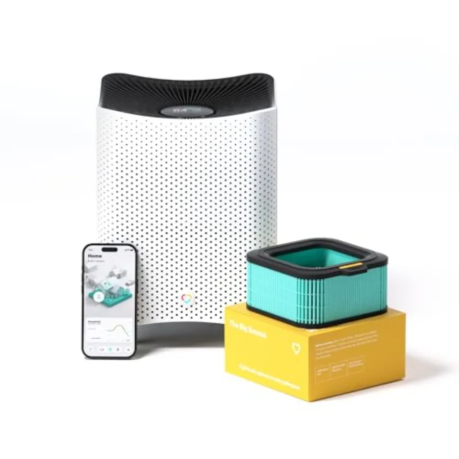 

Smart Home Air Purifier for Large Room or Bedroom, H13 HEPA Filter, White, Quiet-Mode Operation, Removes Dust, Pollen, Dander,