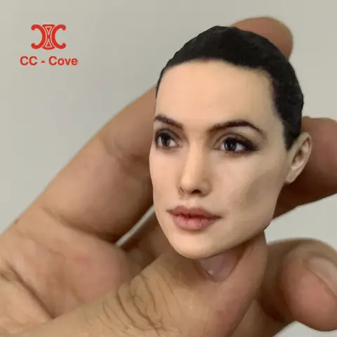 1/6 1/12 Vacker kvinna huvudskulptur filmkaraktärer målad hartsmodell för 12'' 6'' kvinnlig soldat actionfigur dockleksaker 10 best sales 1 6 kvinnligt huvudskulptur - №8