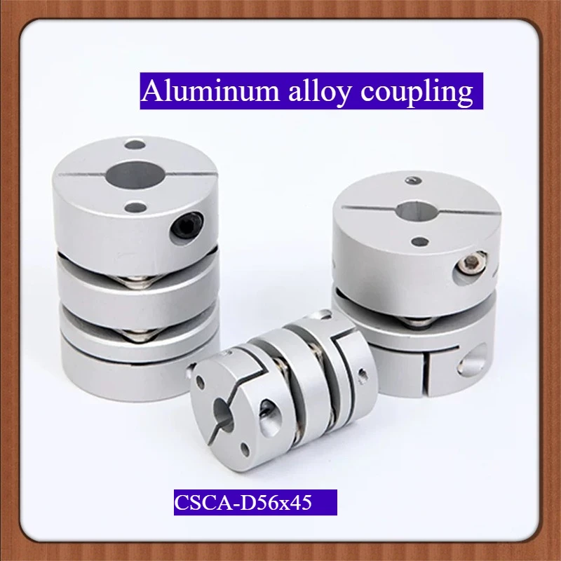 

Муфта из алюминиевого сплава CSCA-D56x45 с одинарной/двойной диафрагмой для подключения шагового/серводвигателя, 56x45 мм, диаметр отверстия: 12~25 мм