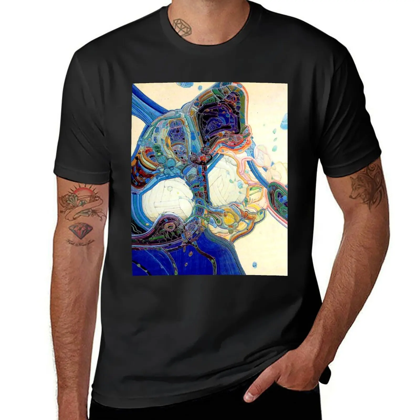 

moebius abstract painting T-Shirt anime clothes for a boy plain t shirts for men cotton