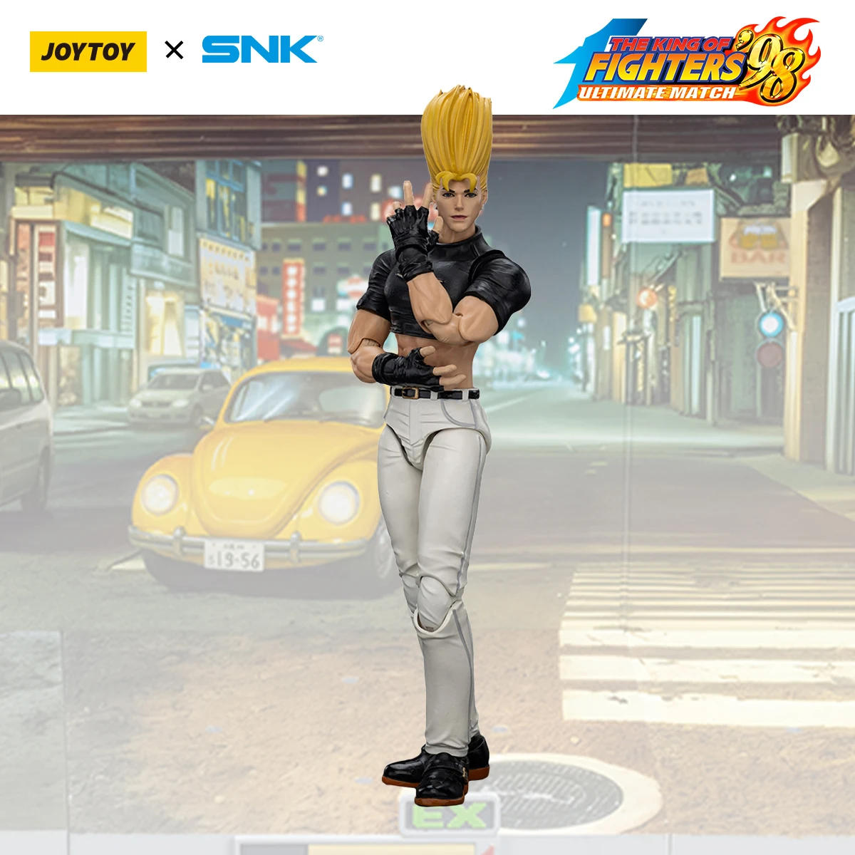 JOYTOY & SNK KOF 98UM مجسم شخصية ليونا هايدرن/رالف جونز/كلارك ستيل/كيو كوساناجي/جورو دايمون/بينيمارو نيكيدو نموذج ألعاب