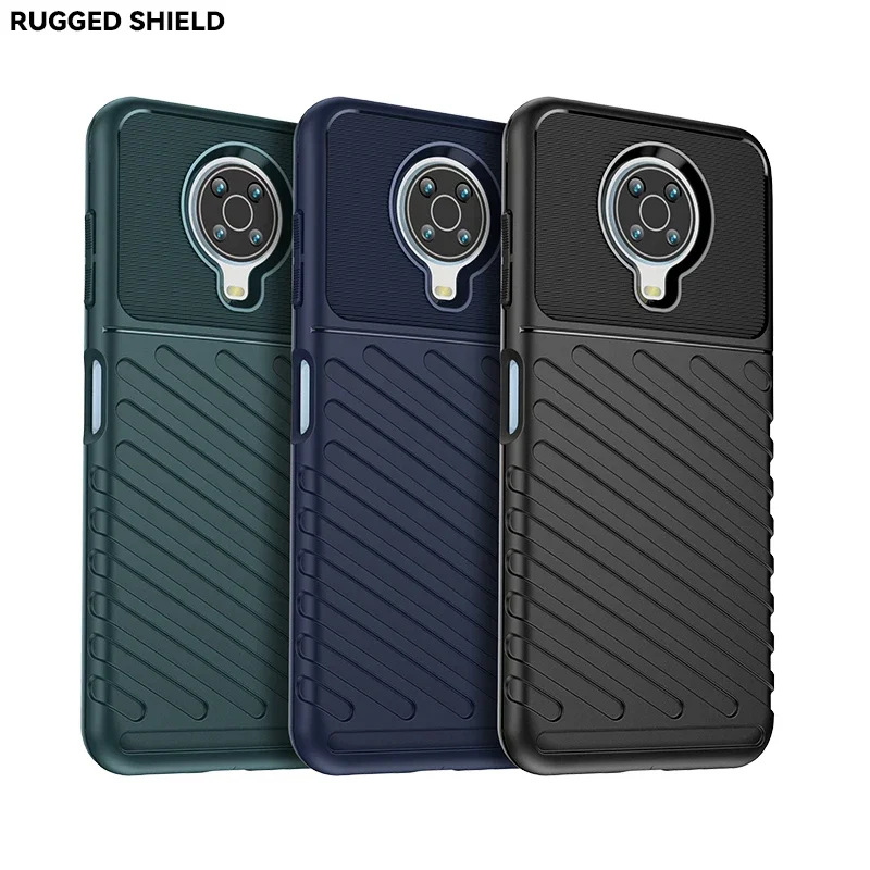 Luxo shockproof silicone telefone caso para nokia g10/g20/6.3