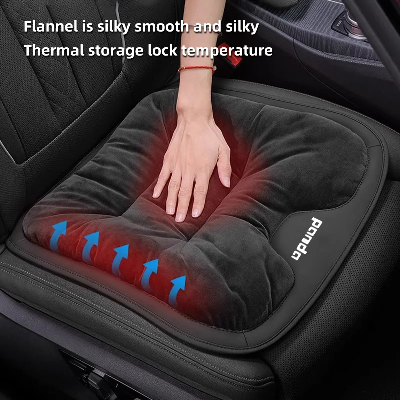 Winter Warm Flannel Car Seat Cover For Fiat Panda 2011 2008 2009 Coss4x4 Plush Car Front Seat Cushion Pad Car Interior Chair Mat