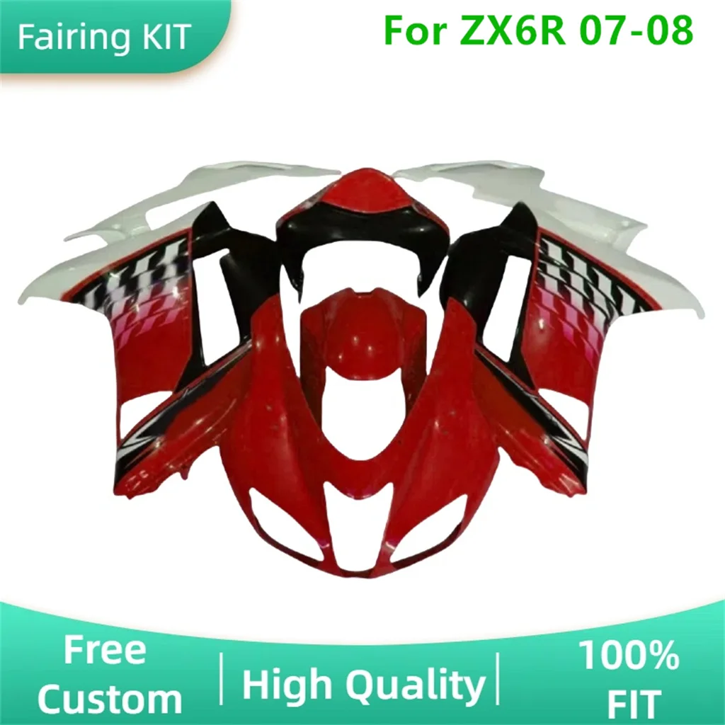 Free Custom for Kawasaki Injection Mold ZX-6R 07 08 ZX6R 636 2007 2008 Bodywork Fairings Set High Grade Repair Aftermarket Parts