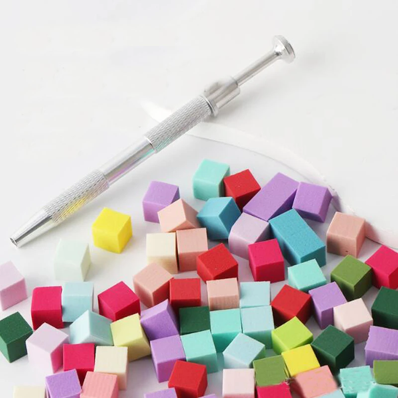 Fard in polvere Halo graduale per unghie Mini spugna quadrata piccola con set di strumenti per unghie con clip Accessori per unghie fai da te Strumenti per la pulizia delle unghie