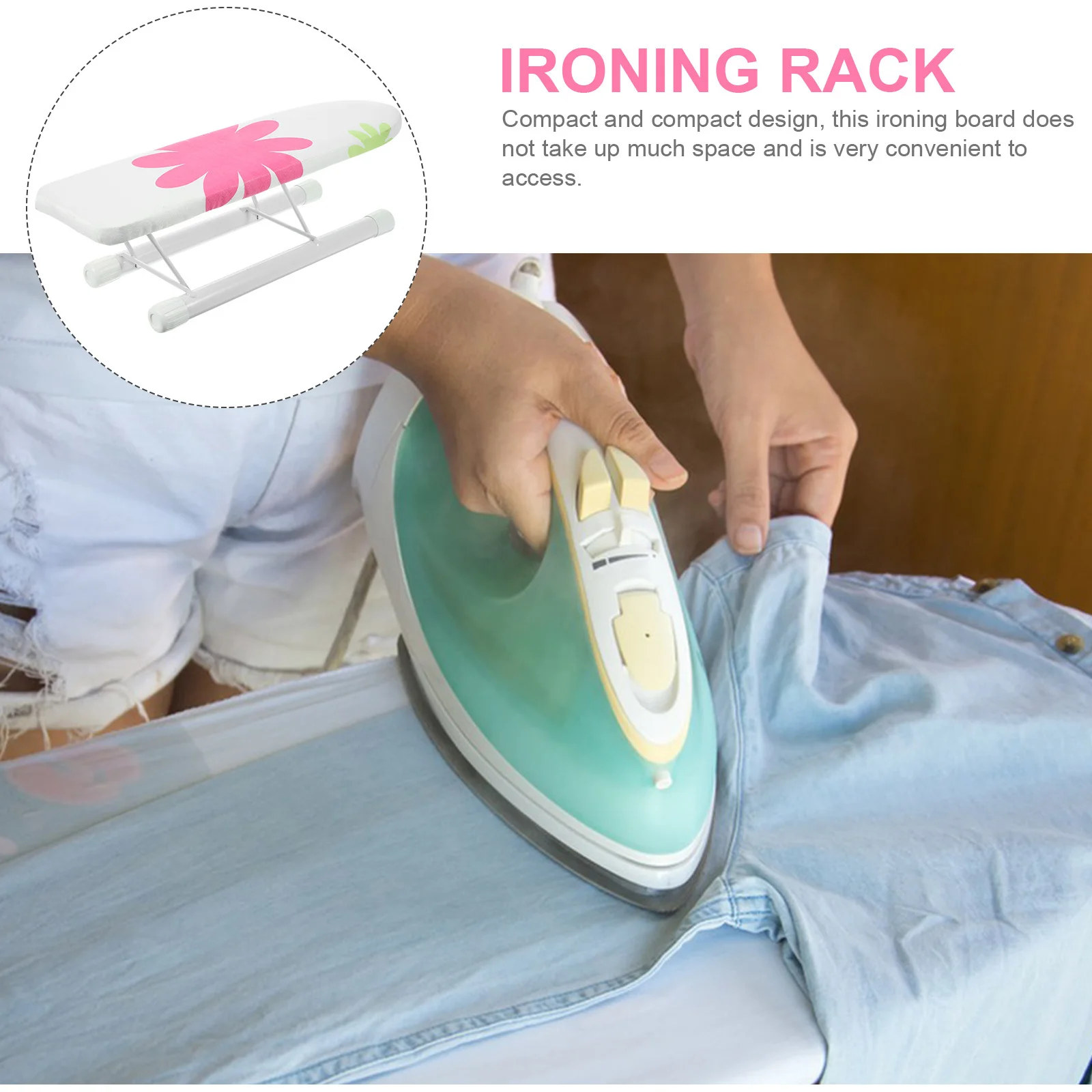 

Mini Folding Ironing Board Practical for Home and Travel Delicate Details Sleeve Cuff Neckline Collar Leg Opening