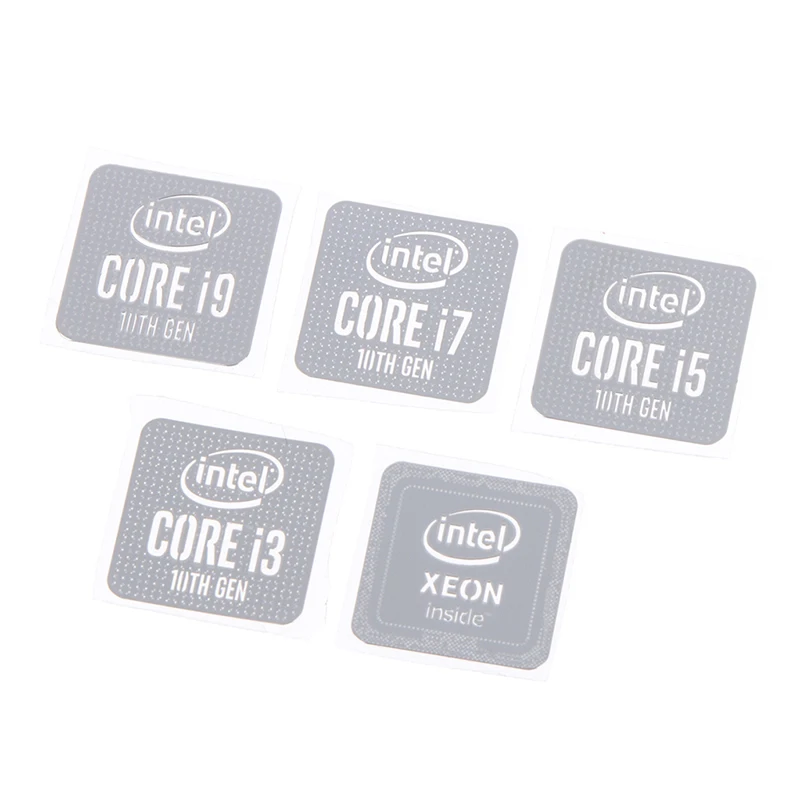 10th Generation Intel Core I9 I7 I5 I3 CPU Metal Sticker Laptop Logo Sticker Home School Office Laptop Label Desktop Sticker