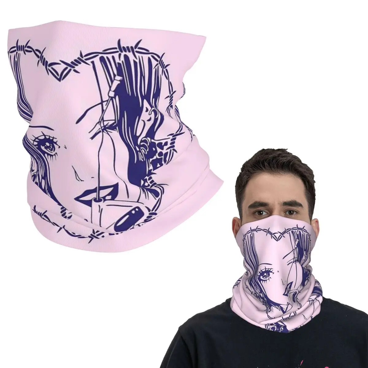 

Многофункциональная балаклава-бандана Nana Osaki с принтом «Сердце из колючей проволоки», для мужчин и женщин, для езды на велосипеде